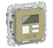 FLITE Термостат электронный с дисплеем 16А Т-ФлО оливковый  FI-RT11-K26  IEK