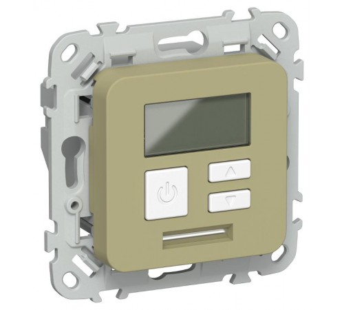 FLITE Термостат электронный с дисплеем 16А Т-ФлО оливковый  FI-RT11-K26  IEK