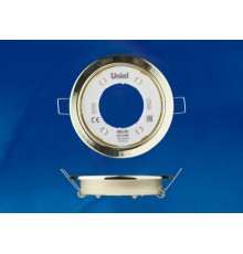 Светильник встраиваемый точечный под лампу GX53 ультратонкий GX53/H2 GOLD 10 PROM упак 10 шт, золото  UL-00005053  Uniel