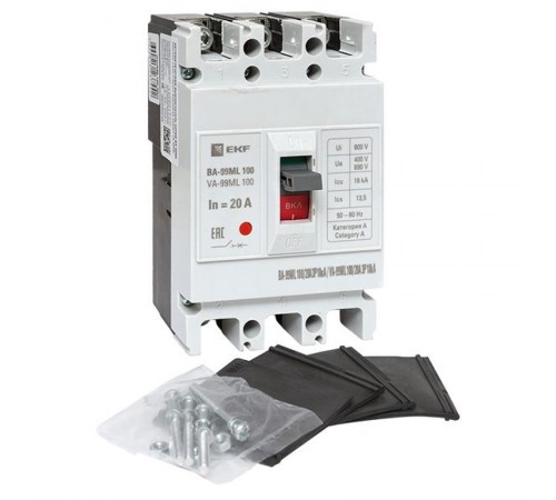 Выключатель автоматический ВА-99МL 100/20А 3P 18кА EKF Basic  mccb99-100-20mi  EKF