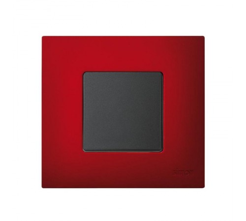 Simon 27 Накладка декоративная на рамку базовую, 1 пост, S27 Play, Arctic, красный  2700617-080  Simon
