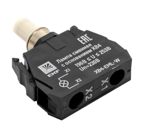Лампа сменная c основанием XB4 белая  230В EKF PROxima    XB4-EML-W   EKF 