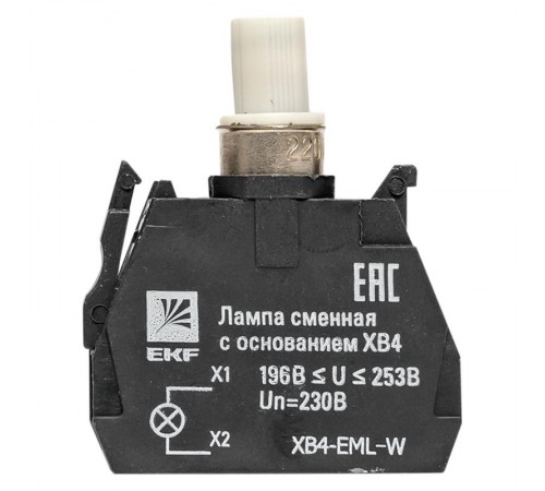 Лампа сменная c основанием XB4 белая  230В EKF PROxima    XB4-EML-W   EKF 
