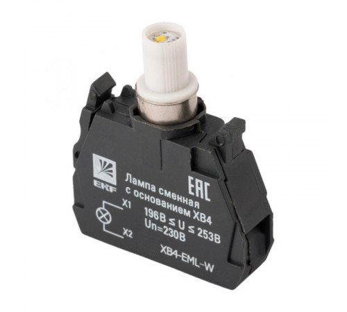 Лампа сменная c основанием XB4 белая  230В EKF PROxima    XB4-EML-W   EKF 