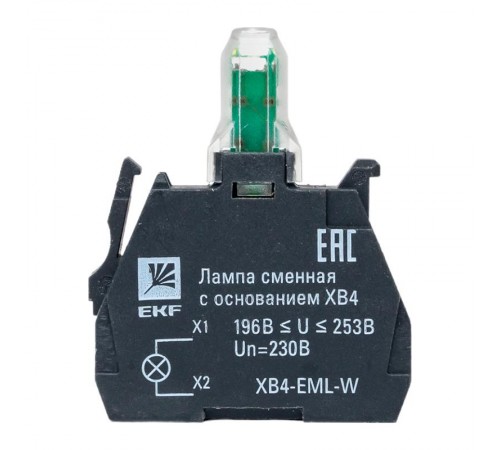 Лампа сменная c основанием XB4 белая  230В EKF PROxima    XB4-EML-W   EKF 