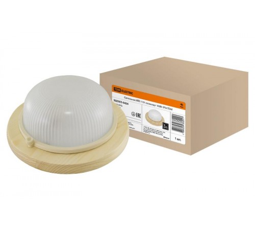 Светильник пылевлагозащищенный под лампу для ЖКХ НПБ1101 сосна круг 100Вт IP54  SQ0303-0424  TDM