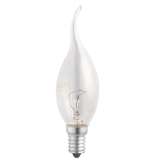 Лампа накаливания ЛОН 60Вт E14 220В CT35 clear свеча на ветру  3321468  Jazzway