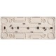Этюд Кремовый О/У Розетка 3-ая с заземлением со шторками 16А 250B  PA16-012K  SE