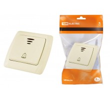 Кнопка звонковая с подсветкой 6А сл. кость "Онега"   SQ1805-0037  TDM