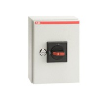 Рубильник в металическом боксе OTL63T3B до 63А 3х-полюсный, 1НО доп. контакт, резьба 2хМ32+М16  1SCA022571R9400  ABB