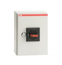 Рубильник в металическом боксе OTL63T3B до 63А 3х-полюсный, 1НО доп. контакт, резьба 2хМ32+М16  1SCA022571R9400  ABB