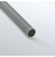 Труба гибкая гофрированная ПВХ 40мм с протяжкой лёгкая (15м) серый  14001  Рувинил