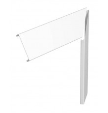 Крышка плоского угла кабельного канала GEK 80x300 мм (сталь,белый) (FUOP3RW)  6287070  OBO Bettermann