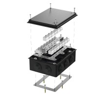 Коробка огнестойкая для о/п 40-0320-FR6.0-40 Е15-Е120 RAL9005 200х150х75 (5 шт/кор) черная  40-0320-9005-FR6.0-40  Промрукав