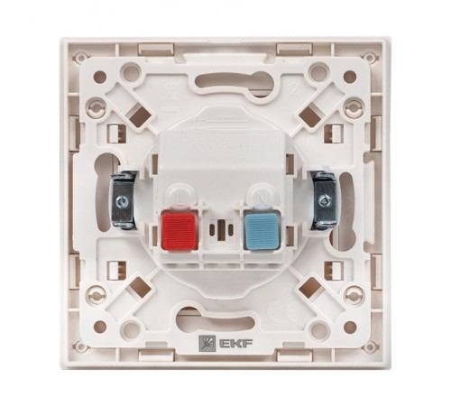 Стокгольм Механизм Розетки 1-местной с/з 16А белый с защ. штор. PROxima  EYR16-028-10  EKF