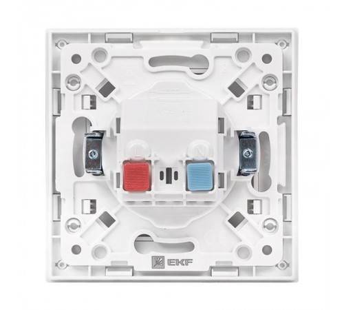 Стокгольм Механизм Розетки 1-местной с/з 16А белый с защ. штор. PROxima  EYR16-028-10  EKF