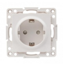 Стокгольм Механизм Розетки 1-местной с/з 16А белый с защ. штор. PROxima  EYR16-028-10  EKF