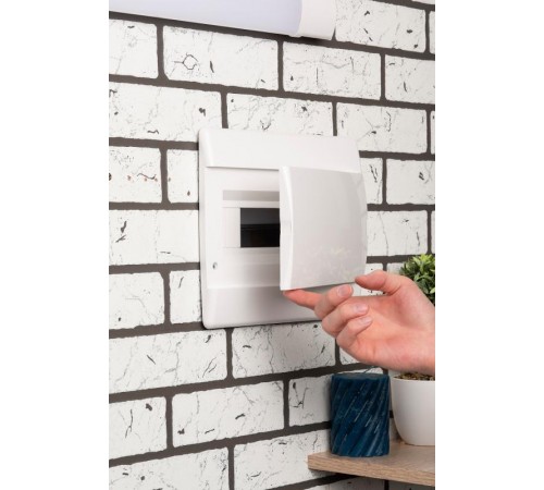 Щит распределительный встраиваемый ЩРВ-П-12 "SlimBox" белая дверца IP41 PROxima  sb-v-12w  EKF