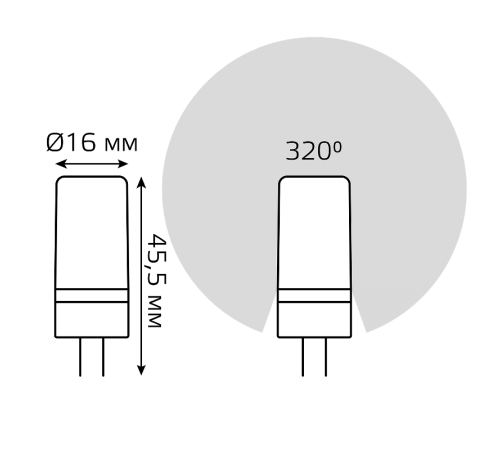 Лампа светодиодная Elementary G4 12V 4W 400lm 3000K керамика LED 1/10/200  10714  Gauss