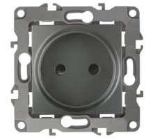 Розетка 12-2105-12 2P, 16АХ-250В,  графит  Б0019335  ЭРА