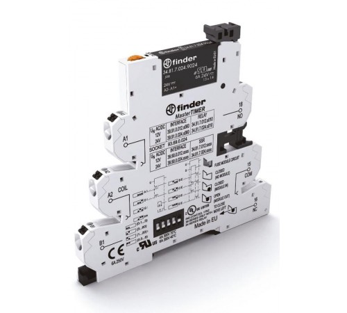 Интерфейсный модуль, твердотельное реле с таймером, серия MasterTimer (мультифункциональный: AI,DI,GI,SW); выход 2A (24В DС)  399000129024  Finder