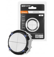 Выключатель 4-кл. 16А 250В кнопочный механизм белый, "Байкал"   SQ1819-0028  TDM