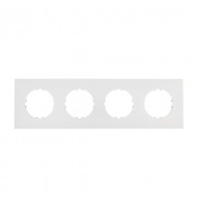 Рамка 4-постовая квадрат (белый) Vintage-Quadro  884404-1  Ecoplast