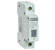 Ограничитель импульстного перенапряжения ОПС1-C 1Р 10/40кА 230В  MOP20-1-C-G  GENERICA