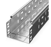 Лоток перфорированный Стандарт INOX (AISI 304) 100х80х3000 (0,8 мм) (3 м/уп)  PR16.2330  Промрукав