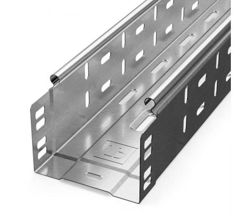 Лоток перфорированный Стандарт INOX (AISI 304) 100х80х3000 (0,8 мм) (3 м/уп)  PR16.2330  Промрукав