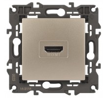14-3114-04 Розетка HDMI, IP20, Эра Elegance, шампань  Б0034335  ЭРА