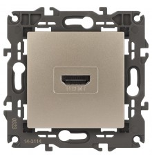 14-3114-04 Розетка HDMI, IP20, Эра Elegance, шампань  Б0034335  ЭРА