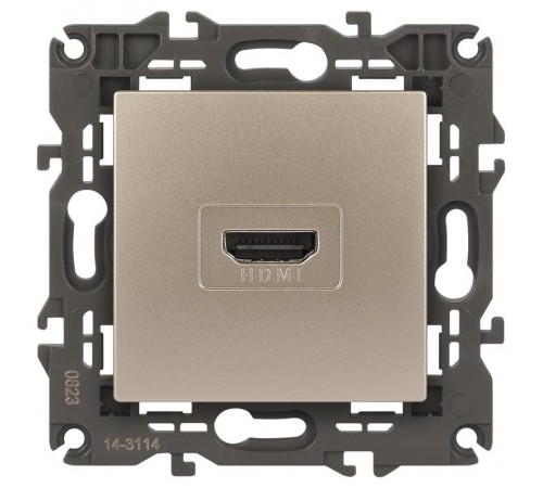 14-3114-04 Розетка HDMI, IP20, Эра Elegance, шампань  Б0034335  ЭРА