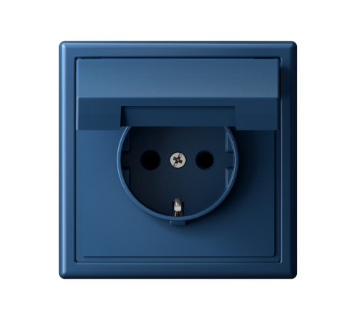 ArtGallery Аквамарин Розетка с заземлением со шторками с крышкой, 16А, IP20,  механизм, быстрозажим. клем.  GAL001146S  SE