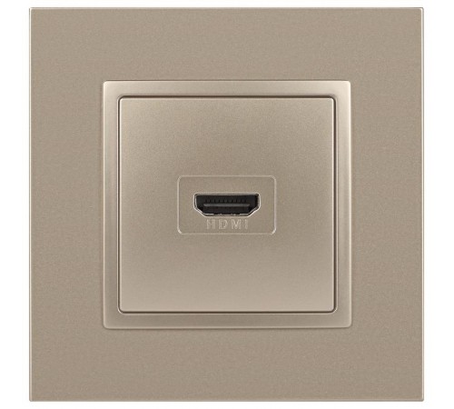 14-3114-04 Розетка HDMI, IP20, Эра Elegance, шампань  Б0034335  ЭРА