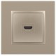 14-3114-04 Розетка HDMI, IP20, Эра Elegance, шампань  Б0034335  ЭРА