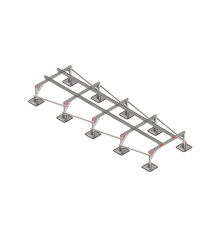 Опорная конструкция для установки оборудования TECHNORAPTOR STEELFOOT 1200х4000 тип 2  KM-TR-STF-SSEI-1200-4000-2  КМ - профиль