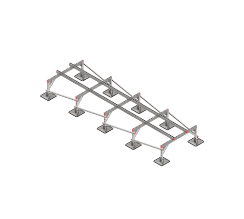 Опорная конструкция для установки оборудования TECHNORAPTOR STEELFOOT 1200х4000 тип 2  KM-TR-STF-SSEI-1200-4000-2  КМ - профиль