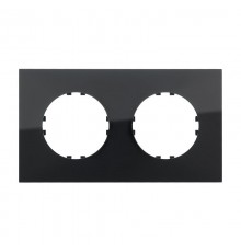 Рамка 2-постовая квадрат (черный) Vintage-Quadro  884208-1  Ecoplast