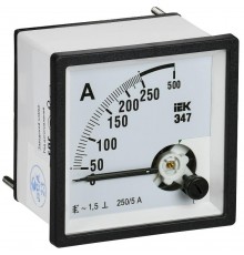 Амперметр Э47 250/5А кл. точн. 1,5 72х72мм  IPA10-6-0250-E  IEK