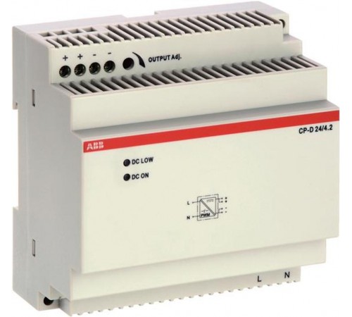Блок питания CP-D 24/4.2 (регулир. вых. напряж) вход 90-265В AC / 120-370В DC, выход 24В DC /4.2A  1SVR427045R0400  ABB