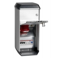 Бокс с разъемами в сборе CWF1416/16A две секции, CEE 3P+N+E 16A, Schuko, АВДТ 16A 30мА  2CMA177277R1000  ABB