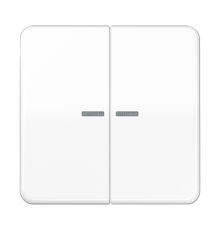 Клавиши ударопрочные для сдвоенногых выключателей с подсветкой; белые  CD595KO5BFWW  Jung