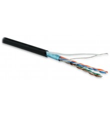 Кабель витая пара FUTP4-C5E-P26-IN-LSZH-BK-100 (100м)эк.F/UTP,к.5e,4п.(26AWG),мног.(patch),эк.-ф.,LSZH,нг(С)-HF,-20°C-+75°C,черн.  243626  Hyperline