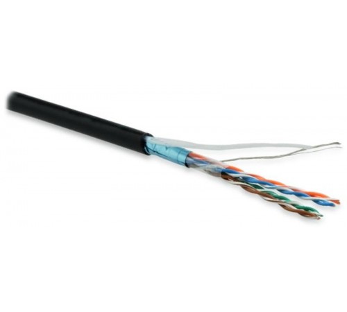 Кабель витая пара FUTP4-C5E-P26-IN-LSZH-BK-100 (100м)эк.F/UTP,к.5e,4п.(26AWG),мног.(patch),эк.-ф.,LSZH,нг(С)-HF,-20°C-+75°C,черн.  243626  Hyperline
