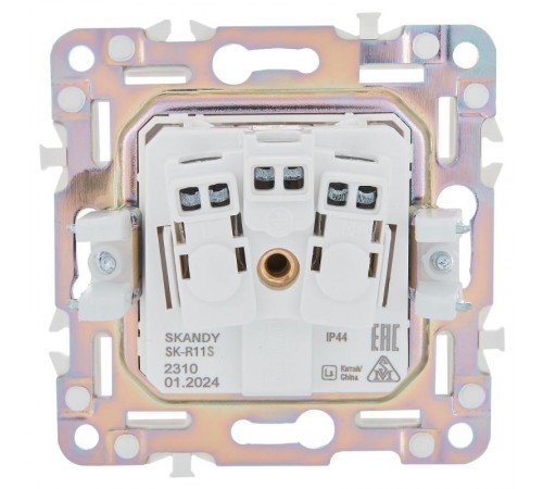 SKANDY Роз. з/к/ш кр. 16А IP44 SK-R11S сереб.  SK-R16-16-44-K23  IEK