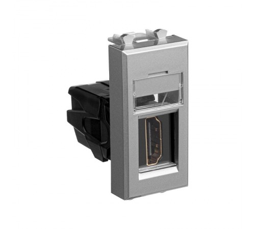 HDMI розетка модульная, тип А-А, "Avanti", "Закаленная сталь", 1 модуль  4404251  DKC