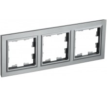 BRITE Рамка 3-ая РУ-3-БрС сталь  BR-M32-K46  IEK