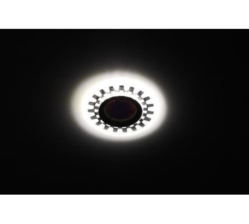 Светильник точечный встраиваемый DK LD47 SL декор cо светодиодной подсветкой MR16, зеркальный  Б0037358  ЭРА