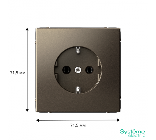 ArtGallery Мокко Розетка с заземлением, 16А, механизм, быстрозажим. клем.  GAL000643S  SE